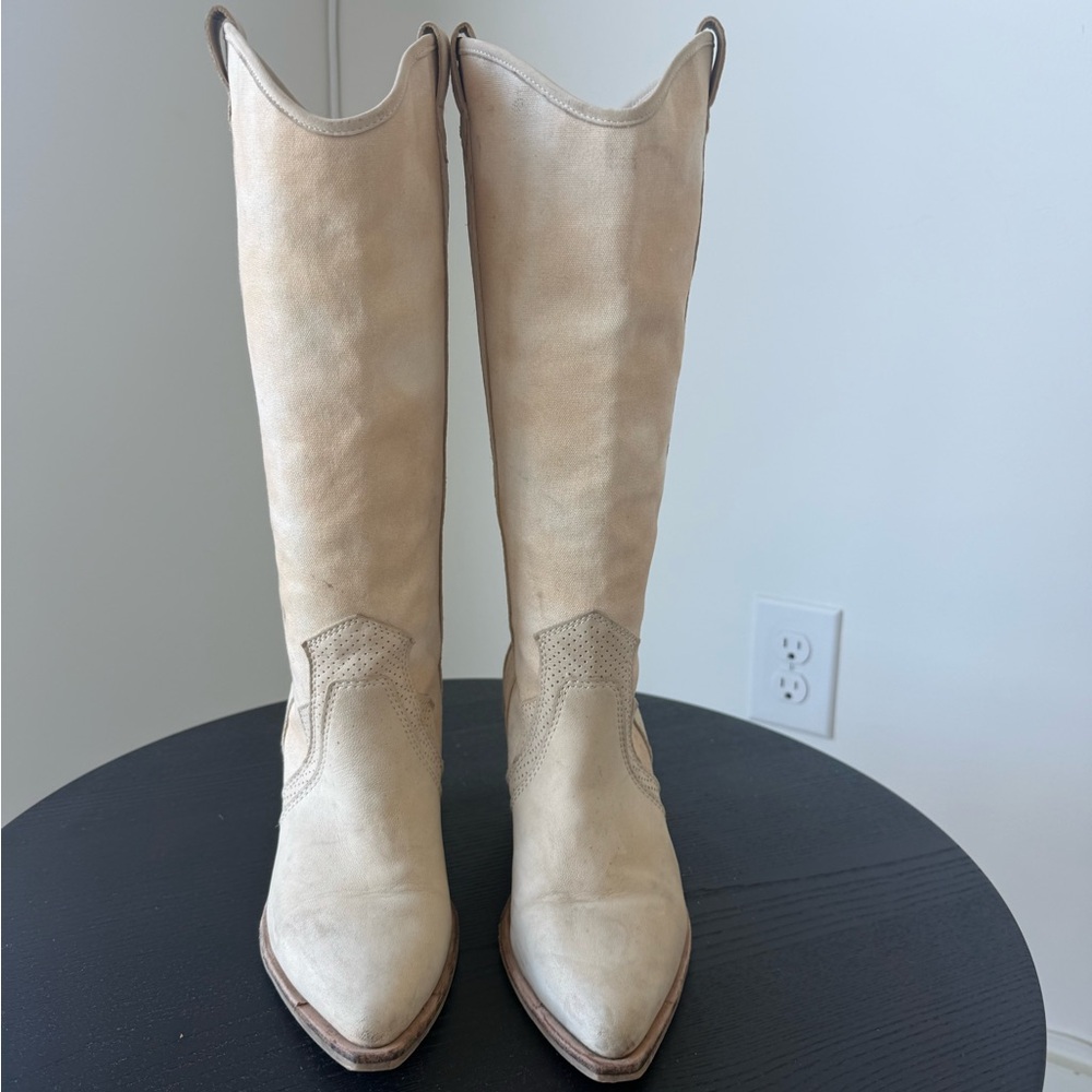 Dolce Vita Cream Heeled Boots